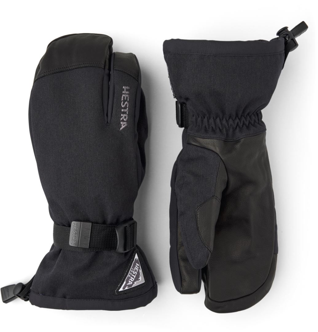 Hestra Powder Gauntlet 3 Vinger Handschoen Black 11