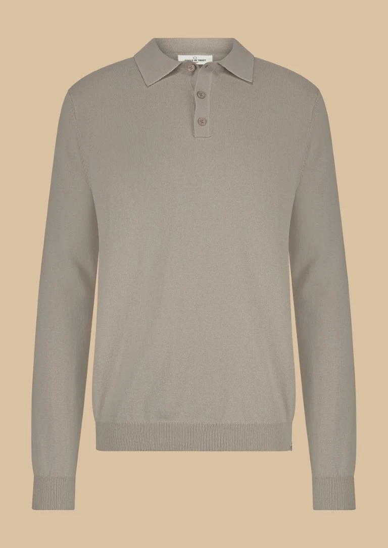 Circle Of Trust Harvey LS Polo Heren Flint Grey Melange M