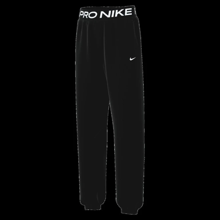 Nike Pro Dri-FIT Fleece Jogging broek Kinderen Black/Black/Black/White L