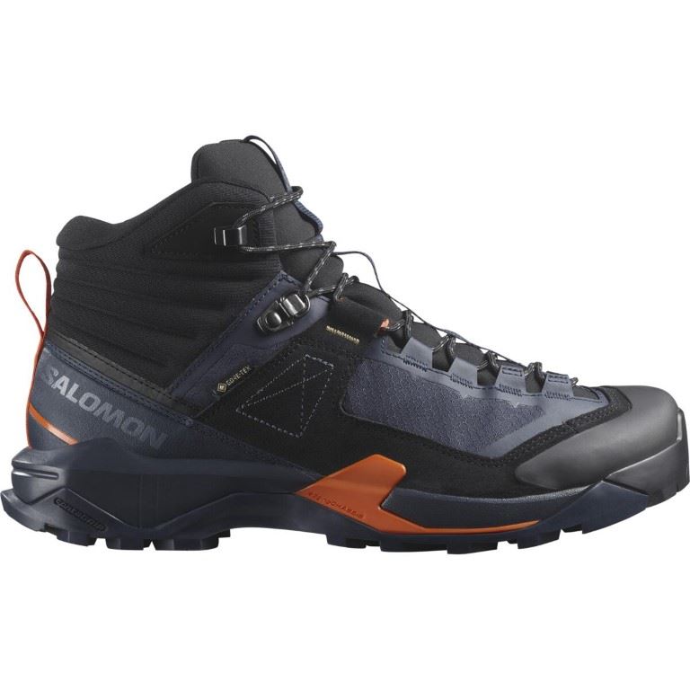 X ULTRA ALPINE MID GORE-TEX Hoge Wandelschoen Heren Blue Nights/Black/Red Orange 8,5