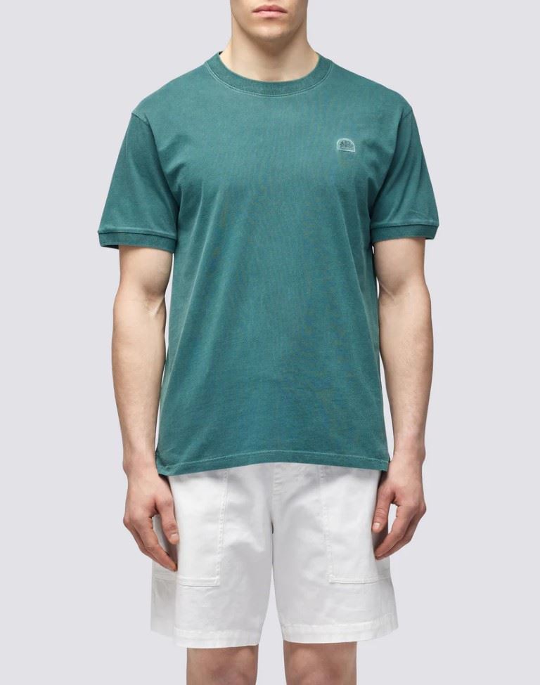 Sundek New Dey Garment Dyed Crew Neck T-Shirt Heren SEAWEED S
