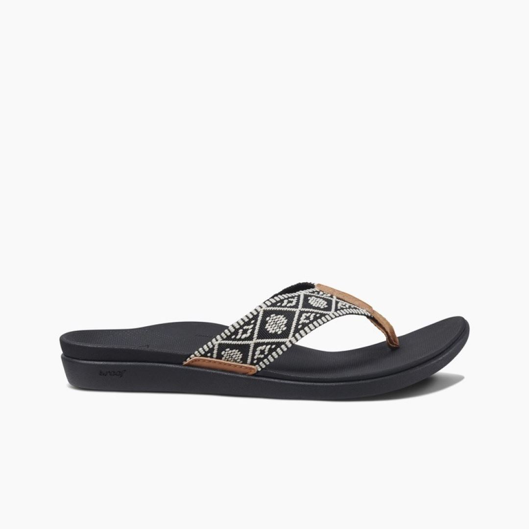 Ortho Woven Slipper Dames Black/White 11