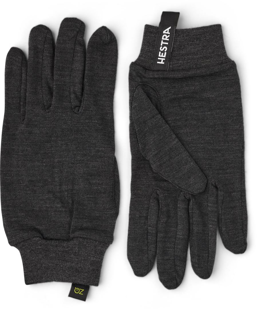 Merino Wool Liner Active - 5 Finger Handschoen Charcoal 10 Soellaart.nl