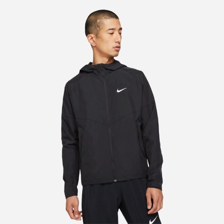 Nike Repel Miler Sport Jas Heren Black/Black/ L