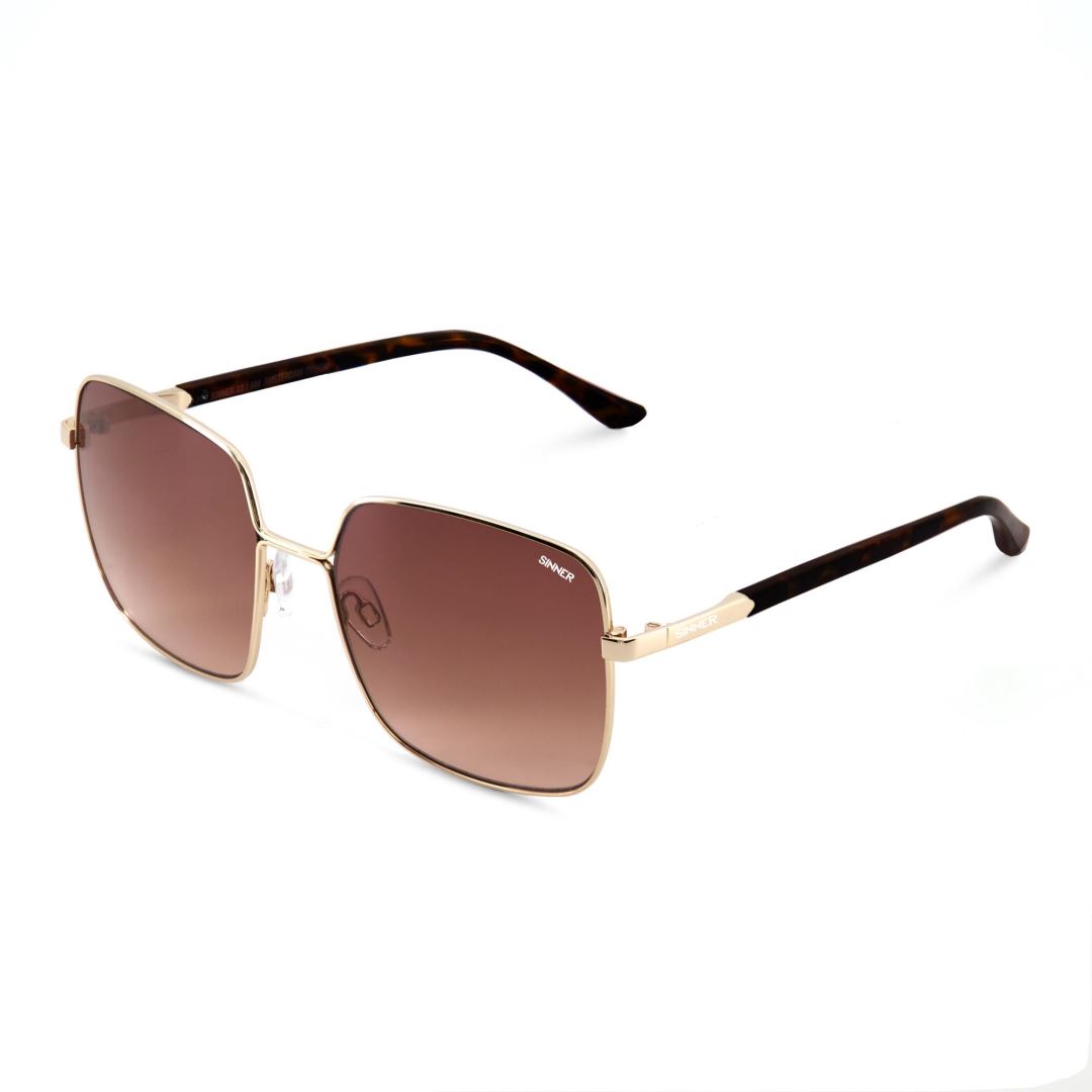 Sinner Madiki Zonnebril Shny Gld Metal – Grad Brwn
