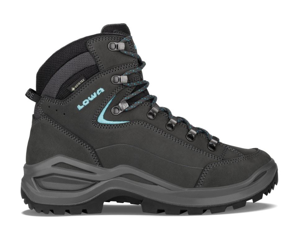 Renegade Evo GTX Mid S Hoge Wandelschoen Dames Asphalt/Turqoise 5,5