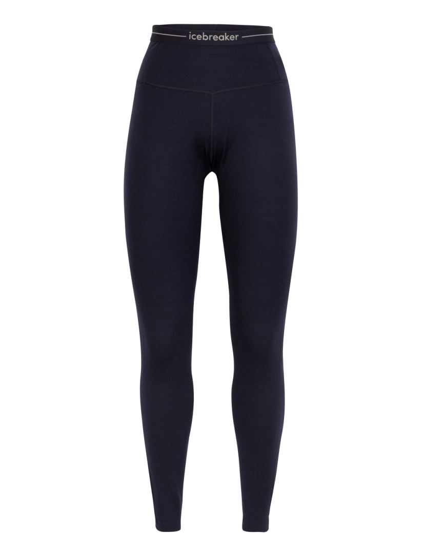 Icebreaker 260 Tech High Rise Leggings Dames Thermobroek Midnight Navy Xs