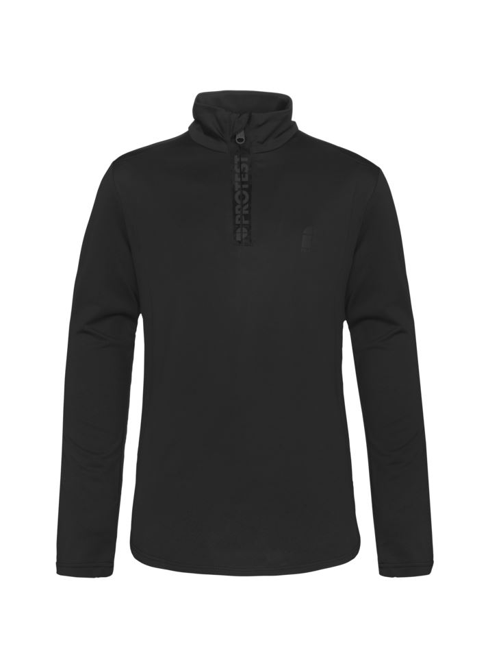 Protest Rewillowy 1/4 Zip Pully Kinderen True Black 140