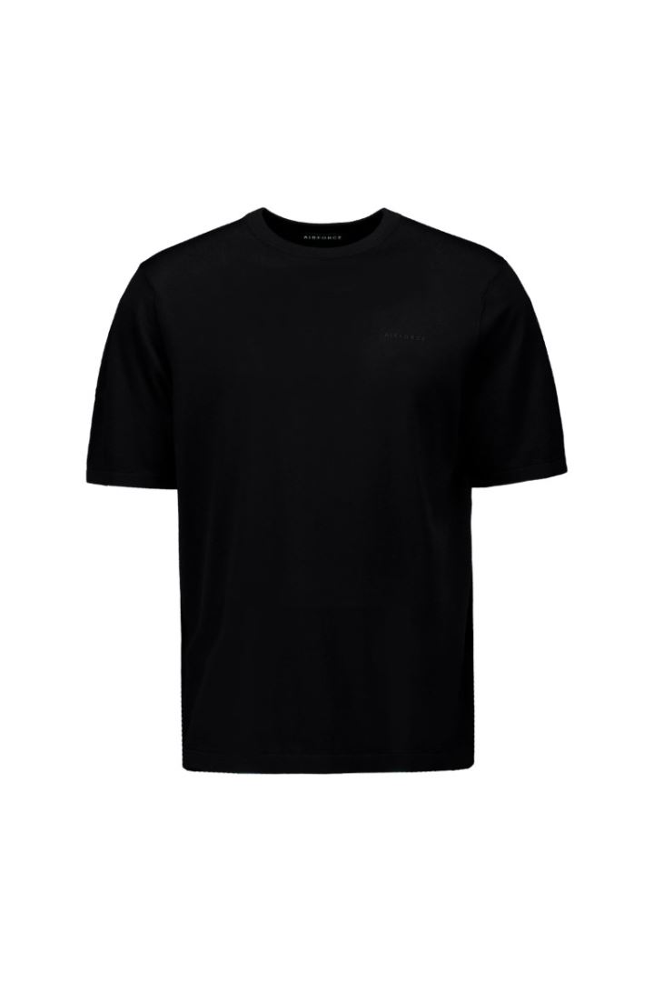 Airforce Knitted T-shirt Heren True Black L