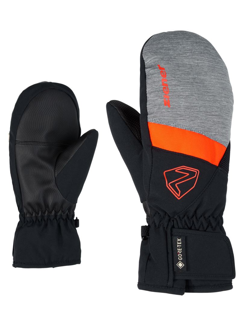 Ziener Levin Gtx Kinder Handschoen Dark Melange/Black 5