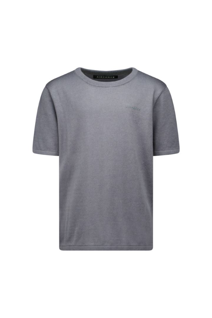 Airforce Knitted T-shirt Kinder - Jongens Pewter 12