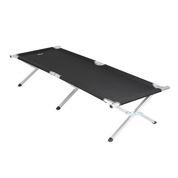 Kruispootbed Aluminium 190X64X42 Cm Zwart Veldbed Soellaart.nl