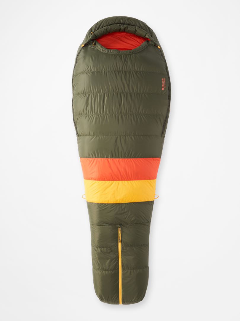 Marmot Never Winter Mummie Slaapzak Nori/Red Sun DZ