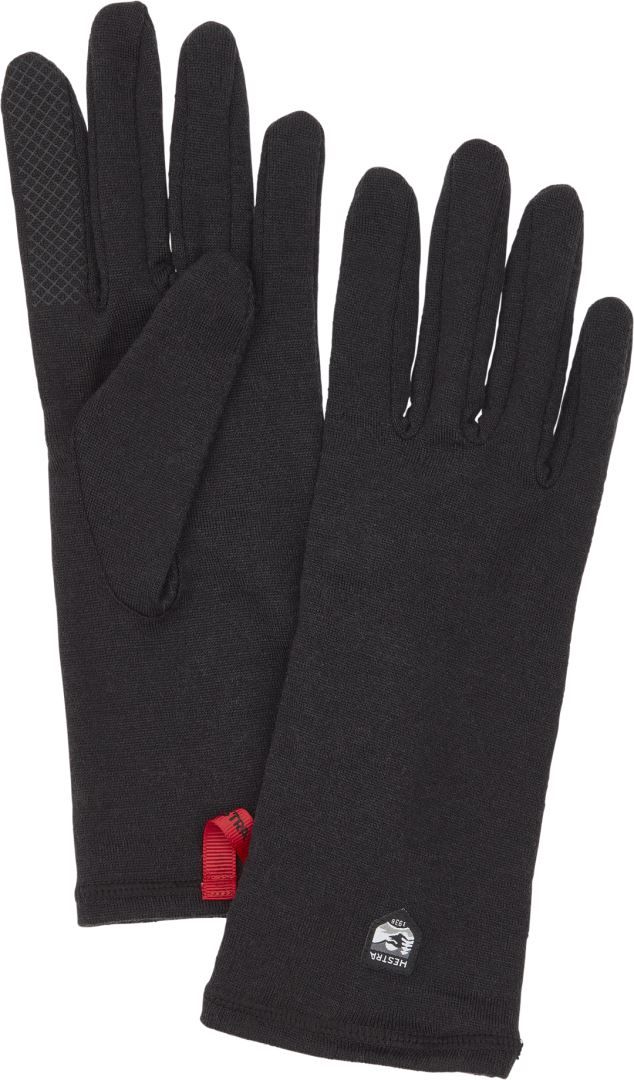 Merino Wool Liner Long - 5 Finger Handschoen Black 9 Soellaart.nl