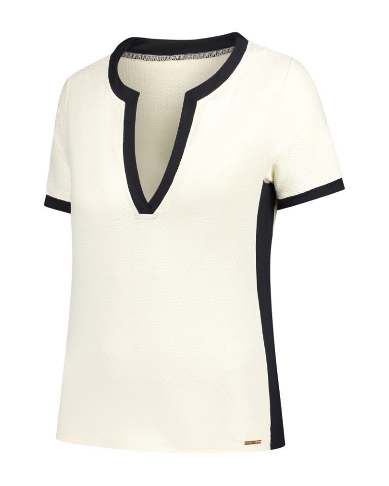 Ellin Honeycomb T-Shirt Dames Offwhite XL Soellaart.nl
