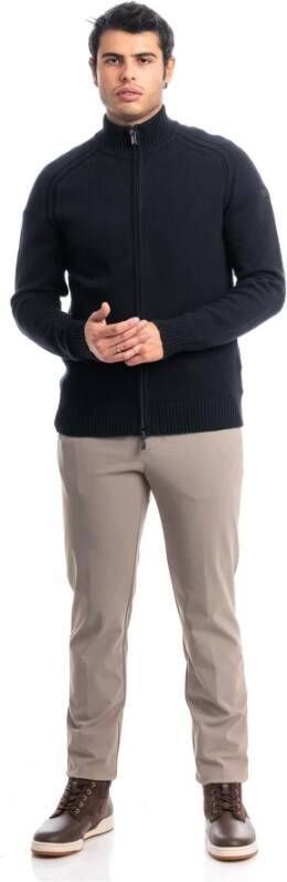 Cotton Plain Zip Knit Vest Heren Soellaart.nl