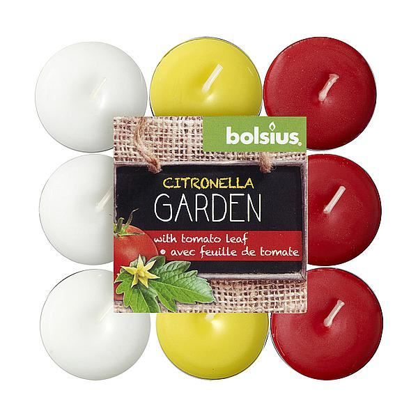 Kaars Theelichtjes Citronella/Tomatenblad 4 Branduren Kaars Soellaart.nl