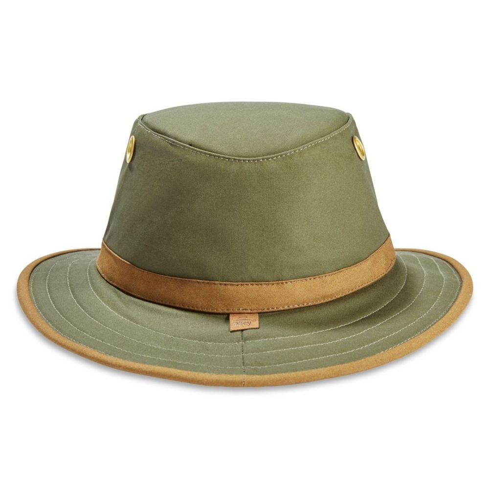 Twc7 The Outback Waxed Cotton Hoed Green/British Tan L (59) Soellaart.nl