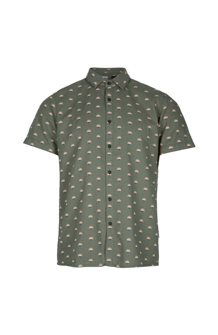 Chambray All Over Print Heren Overhemd Soellaart.nl
