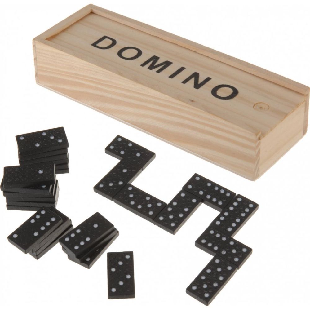 Domino 28Sts In Houten Kist Domino Spel Soellaart.nl