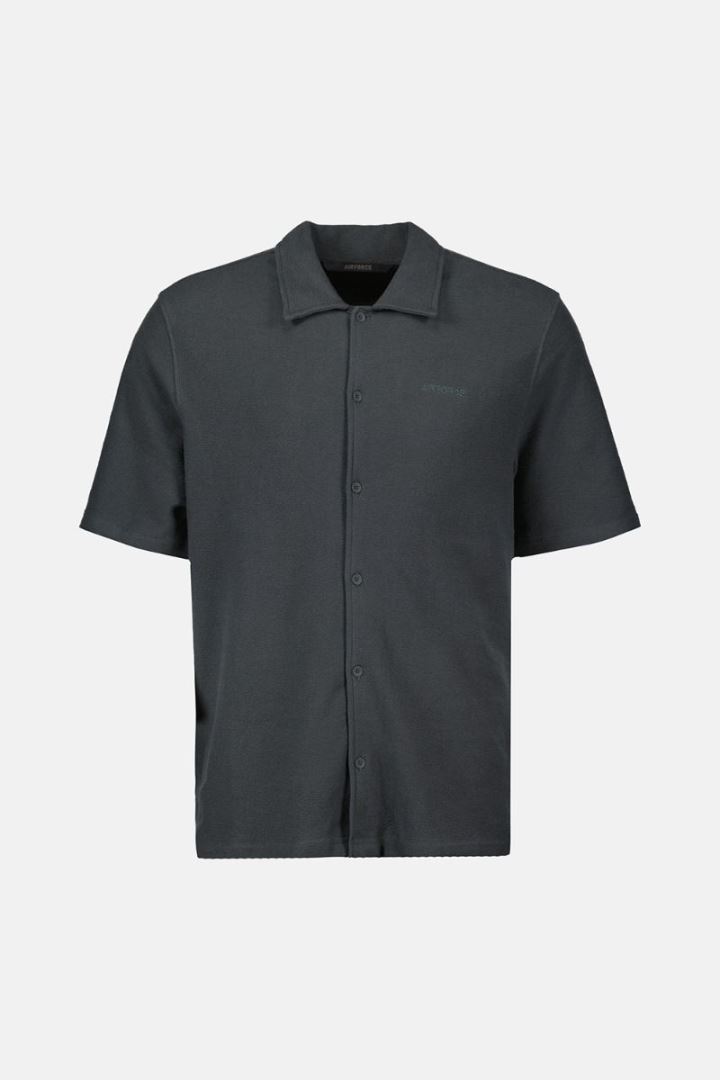 Airforce Woven Short Sleeve Shirt Heren Gun Metal L