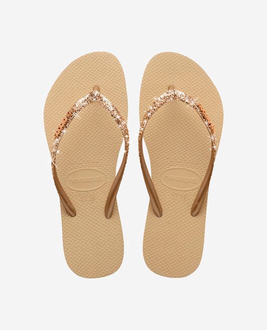 Havaianas Slim Glitter II Slipper Dames Sand Grey 39/40